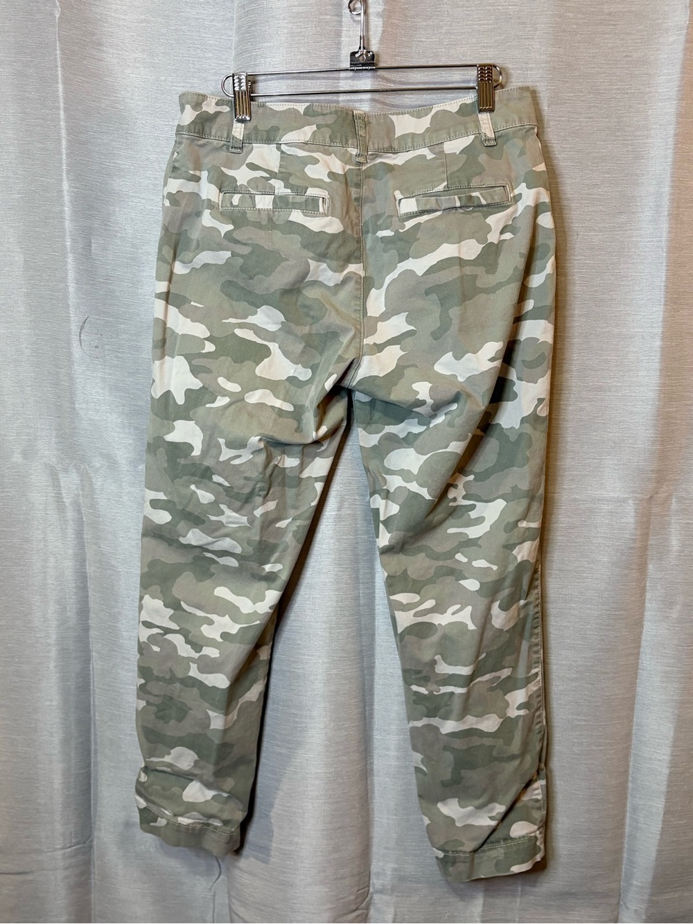 /Gap Girlfriend Khaki Faded Tan & Green Camouflage Streetwear Long Pants Sz 8 - Picture 4 of 10